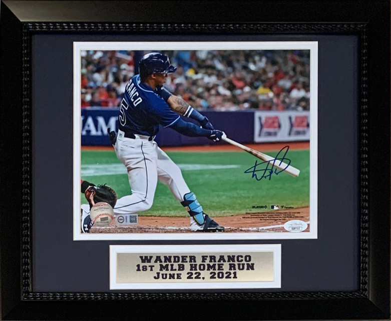 Wander Franco Autographed 1st Home Run Signed 8x10 Framed Photo JSA COA Wander Franco Autographed 1st Home Run Signed 8x10 Framed Photo JSA COA
