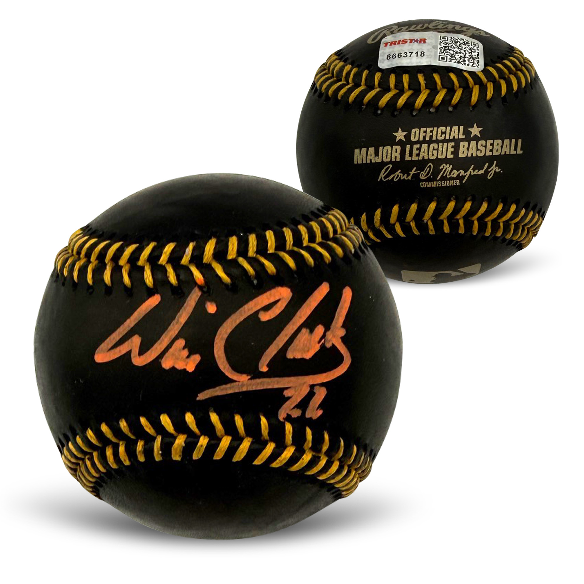 Will Clark San Francisco Giants Autographed MLB Signed Black Baseball TRISTAR Authenticated With UV Display Case Will Clark San Francisco Giants Autographed MLB Signed Black Baseball TRISTAR Authenticated With UV Display Case