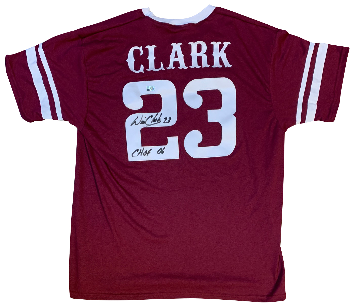 Will Clark Autographed Custom College Style Signed Baseball Jersey Hall of Fame 2006 MLB Authenticated COA