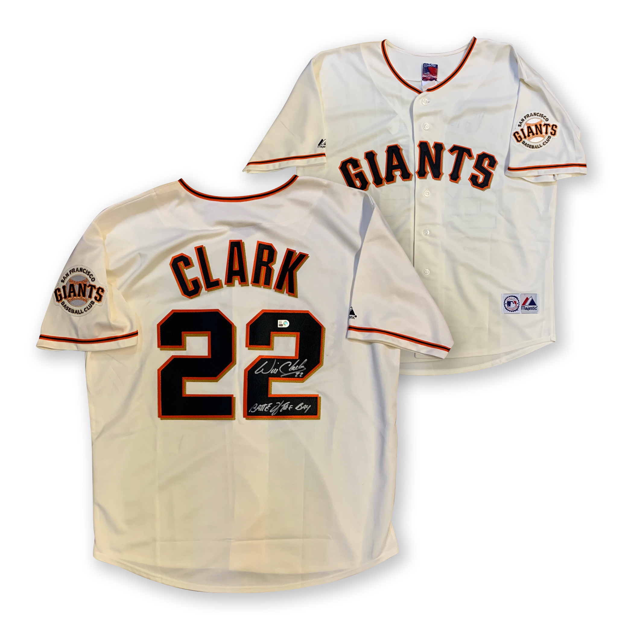 Will Clark Autographed San Francisco Giants Signed Majestic 1989 World Series Baseball Jersey MLB Authenticated COA