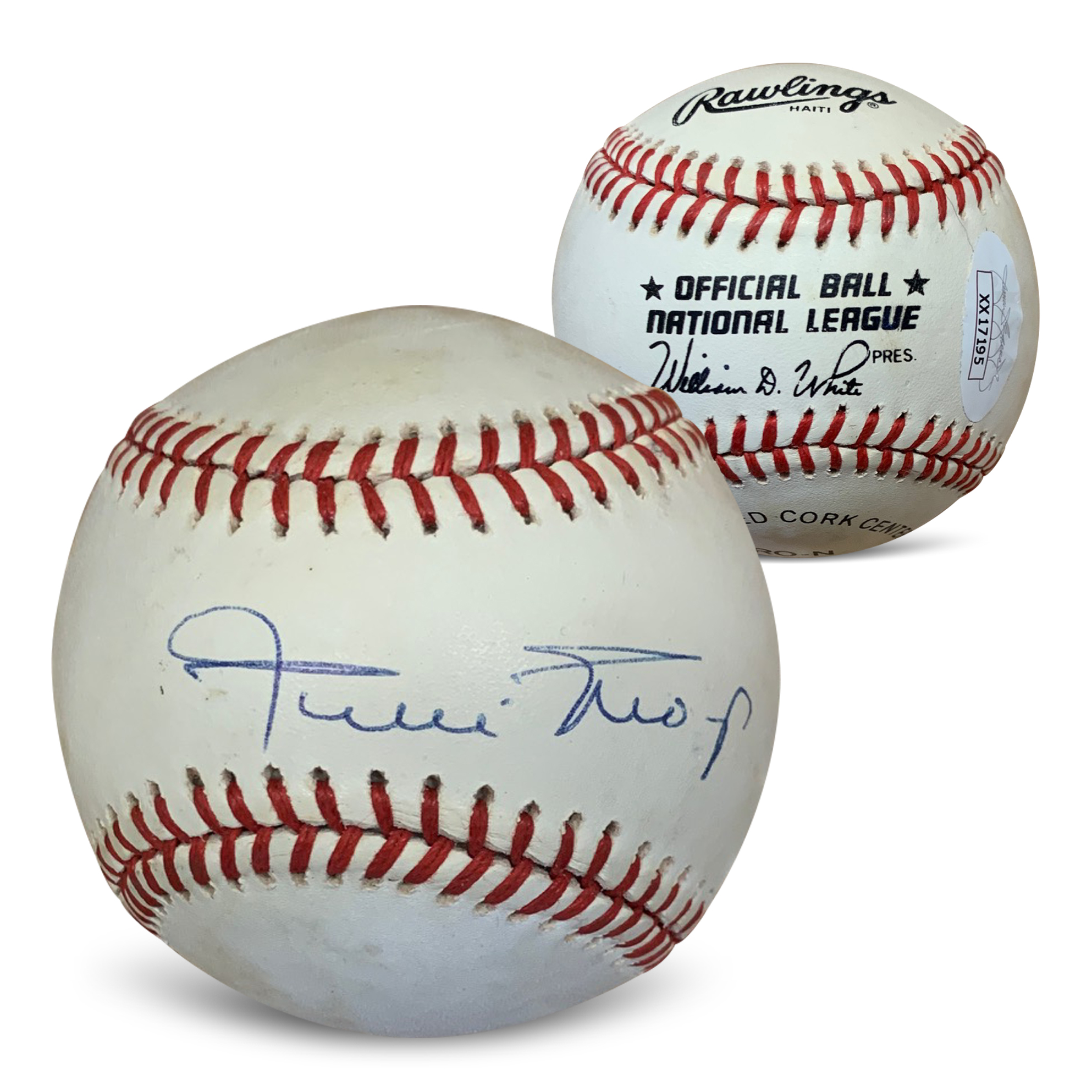Willie Mays Autographed National League Signed Baseball JSA COA With UV Display Case XX17195