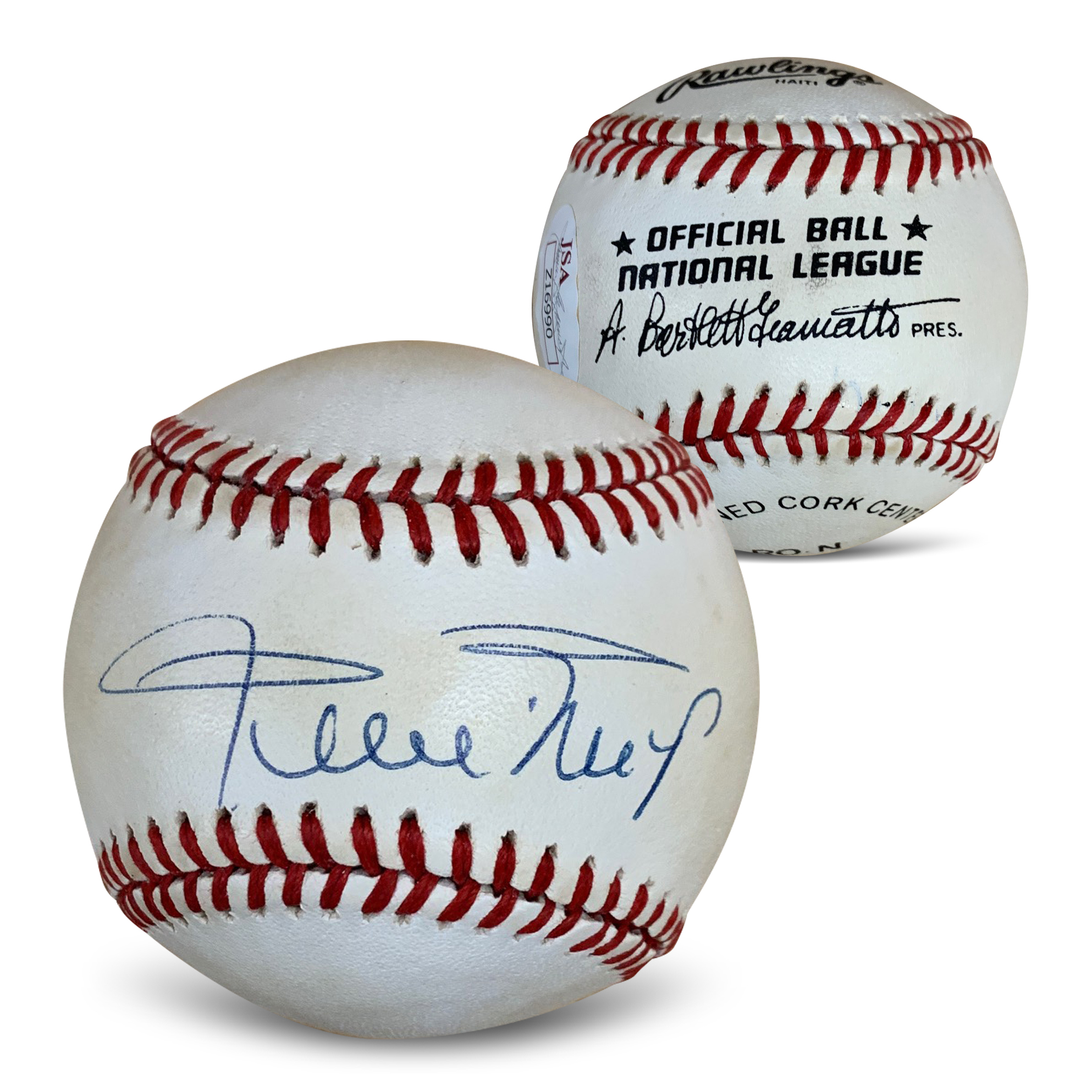 Willie Mays Autographed National League Signed Baseball JSA COA With UV Display Case Z16990