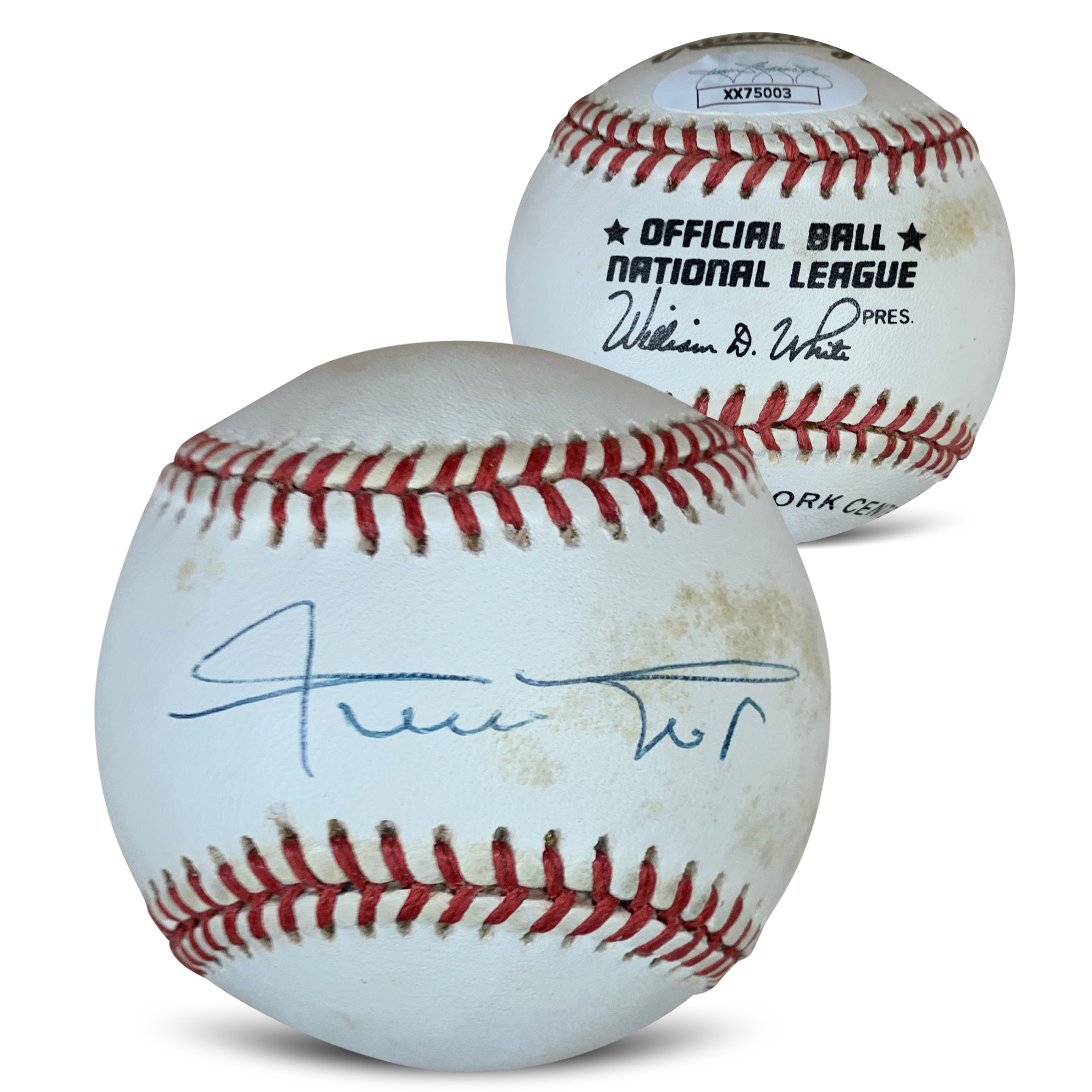 Willie Mays Autographed National League Signed Baseball JSA COA With UV Display Case XX75003
