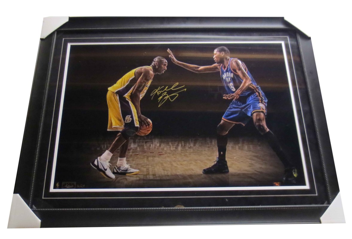 Kobe Bryant Signed Lakers Photo From S Autographs Kobe Bryant Autographed Lakers Signed 20x30 Framed Photo W Kevin Durant Le To 24 Panini Coa